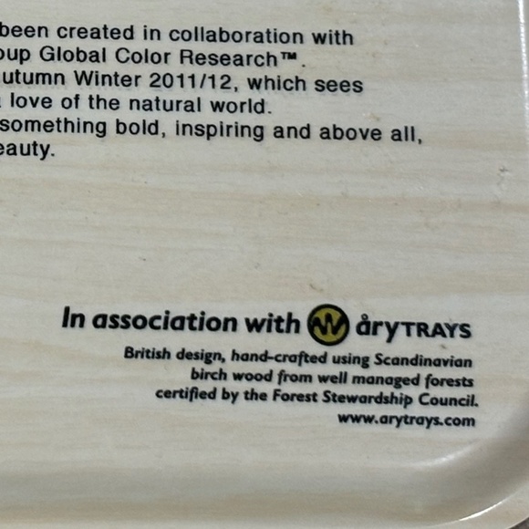 MIX Michael Angove 'Botanic' Design Birch Tray, Limited Edition - Picture 6 of 8